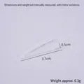 Mini transparent plastic tweezers 3.7cm for DIY crafts and dollhouse kitchen play - Clear