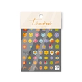 Cute colorful smiley face and rainbow nail art sticker with high-quality floral patterns - to636-Thin Flexible Colorful Flower Smiley Face