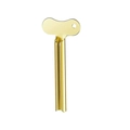 Manual zinc alloy toothpaste squeezer in golden polished finish with hanging hole - Style B / Gold