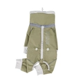 Imperméable chien vert militaire avec bandes réfléchissantes et protection intégrale - S / Ensemble / Vert Gris