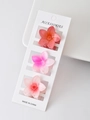Three-piece set of gradient 4cm floral hair claw clips in orange, purple, and pink resin - Colorful Set 2 (3 Pieces)