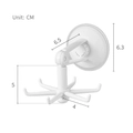 White 6-claw rotating kitchen wall hook with suction cup dimensions and measurements - [Quality] 1pc Rotating Suction 6-Claw Hook