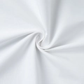 Detailed macro view of white woven combed cotton fabric texture and smooth surface - S / White