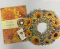 3D pop-up sunflower greeting card set with matching envelope for Mother's Day gift - Sunflower Wreath
