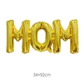 34x92cm metallic gold MOM letter foil balloon for Mother's Day party decoration - Gold Linked MOM