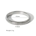 Bracelet extensible argenté style vintage 9,8mm design serpent diamètre 62mm - Style Étroit (9.8mm) / Argenté