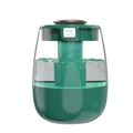 Draagbare USB-luchtbevochtiger in donkergroen en roségoud met H2O-logo - Standaardtype / Groen