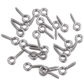 Tornillos de ojo de acero inoxidable plateado para bisutería DIY y manualidades - 1.0*4*8 / Color Acero
