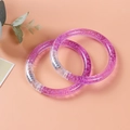 Rosa LED Leuchtarmband aus Acryl mit Blasen und Metallverschluss für Partys und Konzerte - Lila