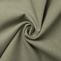 Macro shot of olive green linen fabric texture with natural fiber weave and soft drape - In Stock (Weight: 380g)