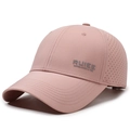 Breathable quick-dry baseball cap in rose pink with laser-cut side vents and RUIEE logo - Light Pink