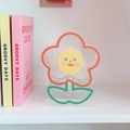 Cute flower-shaped acrylic organizer with yellow smiley face for desk stationery storage - 2# Smiling Flower