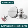 Pair of 25mm magnetic stainless steel curtain closure buttons for light blocking - 25MM Round Double-sided Strong Magnetic