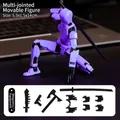 Purple 3D printed 13-joint action figure with weapons and interchangeable hands - Gen 3 Purple Black With 4 Weapons 3 Hands