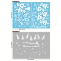 Christmas window decals set with bells and snowflakes layout for festive party decoration - Christmas Bell Static Sticker XC001C