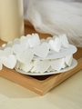 Elegant white heart-shaped satin ribbon roll for gift wrapping and DIY crafts - 2.5CM Width/9M Roll / Cream