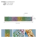 Detailweergave van regenboog haarklem met 7,5 cm afmetingen en materiaal van strass - Veelkleurig HS-J6917