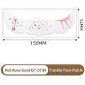 Waterproof rose gold freckle face stickers with stars and hearts 150x52mm size - Rose Gold Stamping Freckle Face Patch(QT-0109)