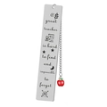 Silver stainless steel bookmark with apple charm and teacher appreciation engraving - Red Apple/Great Teacher-14