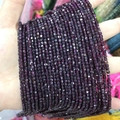 Deep purple garnet cube beads with precision sugar cube facets for DIY jewelry making - 47-3mm Garnet (Natural)