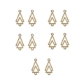 Set mit zehn goldenen Doppel-Dreieck-Anhängern für DIY-Schmuckherstellung und Basteln - 3#-Gold Doppeltes Dreieck (10 Stk)