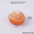 Realistic peeled orange fruit model with detailed pulp texture and white citrus fibers - 4.5cm Large Peeled Honey Orange (Dark)