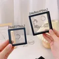 Minimalist black PE film jewelry display boxes in small 7x7cm and medium 9x9cm sizes - Medium Jewelry Storage Box 9x9cm