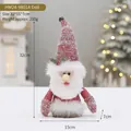 Muñeco de Papá Noel de peluche tejido para decoración navideña, 32 cm de alto - Estilo Papá Noel (HM24-9801A) / 32x15x7cm