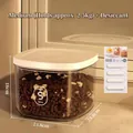 5KG capacity vacuum pet food storage bin with airtight white lid and measuring cup - 5kg / Medium / With Desiccant + Measuring Cup / Transparent