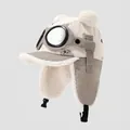Details von Kinder Winter Fliegermütze mit Schutzbrille und weichem Fleece-Futter - 3-6 Jahre / Grau