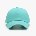 Classic cotton baseball cap in mint green with adjustable strap for men and women - Adjustable / Lake Blue