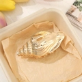 Golden metallic conch shell hair claw clip for beach vacations and ponytail styling - 9*4.5cm / Gold Conch