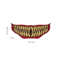 Halloween scary monster mouth tattoo sticker FF-025 with yellow teeth, 16cm x 6.5cm size - Mouth Pattern (FF-025)