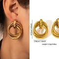 Gold Multi-hoop Crisscross Earrings ZJGE0706