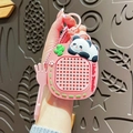 Rosa Cartoon-Panda Magnet-Zeichenbrett Schlüsselanhänger mit süßem Mini-Stift - Rosa