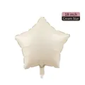 18 inch star shaped foil balloon in creamy white matte finish for party decor - 18-inch Star Cream White