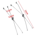 Cadena de extensión ajustable de acero inoxidable plateado para joyería DIY 12cm - 5 Piezas/Paquete / Color Acero