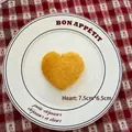 Yellow plush heart-shaped decoration, 7.5cm x 6.5cm, soft fuzzy texture for DIY crafts - Yellow Heart