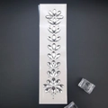 Pegatinas joyas faciales de resina floral para festivales EDM y maquillaje de carnaval - Gota Grande Blanca