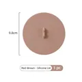 Reddish-brown silicone cup lid with handle and 9.8cm diameter for heat insulation - Cup Lid / Diameter 9.8cm / Brown Red