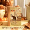Taccuino tascabile gatto 80x110mm con illustrazione calda e sfondo in peluche accogliente - Cucina del gatto