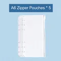 5er-Set A6 transparente 6-Loch-Reißverschlusstaschen für Budgetplaner und Ringbücher - A6 Ordner Reißverschlusstaschen 5er Pack
