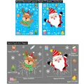 Christmas static window stickers set featuring Santa, reindeer and snowflakes motifs - XC033 Santa Claus and Reindeer Set