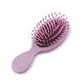 Mini purple massage cushion hairbrush with soft air bag and rounded bristles - Lilac Purple
