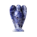Blue and white spotted natural crystal angel figurine carving for home decor - Blue Sodalite