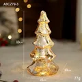 Silberne Quecksilberglas Weihnachtsbaum LED Lampe 19cm hoch mit Vintage Sternenlicht - Weihnachtsbaum Typ C / Mit Lichtern/Knopfzelle