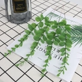 Artificial eucalyptus branches in dusty green on a checkered tablecloth INS style decor - Light Green