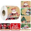 Etichette natalizie in carta kraft con 6 design festivi per confezioni regalo e tag - Stile Babbo Natale e Pinguino (O127)
