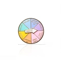 Rainbow enamel wheel brooch with adjustable social battery and mood emotions - Wheel of Anxiety Brooch (X00422)