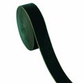 Dark green velvet ribbon with gold edges on a roll for Christmas tree DIY decor - 2.5cm Gold Edge Flocking Ribbon Dark Green 9m